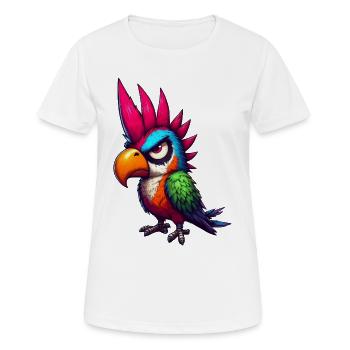 Punk Papagei - Frauen T-Shirt atmungsaktiv - Weiß - Vorne - AI Model Female 172 dark (172cm)