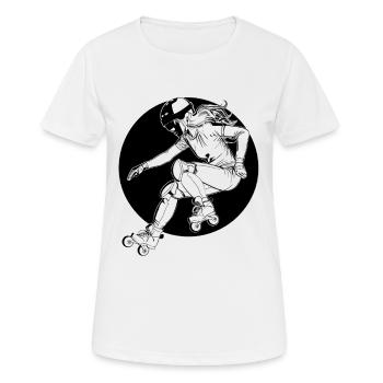 Roller skater - Women's Breathable T-Shirt - white - Front - AI Model Female 172 dark (172cm)