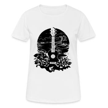Ukulele - Frauen T-Shirt atmungsaktiv - Weiß - Vorne - AI Model Female 172 dark (172cm)