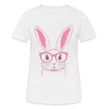 Rabbit Bunny Glasses Bunny Ears Bunny Gift - Women's Breathable T-Shirt - white - Front - AI Model Female 172 dark (172cm)