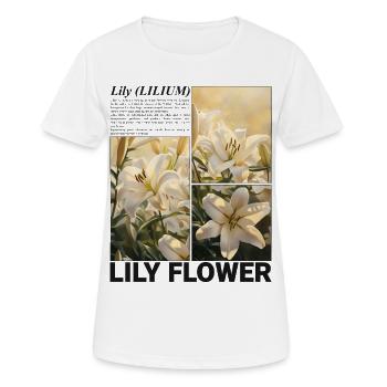 Fleur de lys Fleur de lys Botanique Esthétique Cadeau - T-shirt respirant Femme - blanc - Devant - AI Model Female 172 dark (172cm)