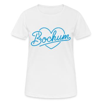 Amour bochum - T-shirt respirant Femme - blanc - Devant - AI Model Female 172 dark (172cm)