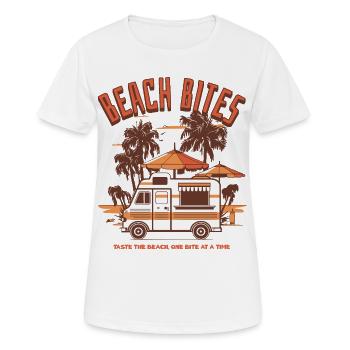 Beach Bites – Kulinarische Strandmomente - Frauen T-Shirt atmungsaktiv - Weiß - Vorne - AI Model Female 172 dark (172cm)