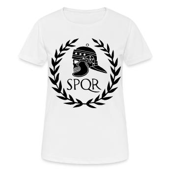 Empire romain et crâne noir - T-shirt respirant Femme - blanc - Devant - AI Model Female 172 dark (172cm)