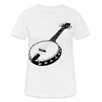 Banjo - Frauen T-Shirt atmungsaktiv - Weiß - Vorne - AI Model Female 172 dark (172cm)