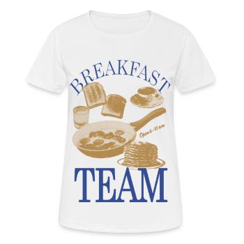 Breakfast Team – Retro Breakfast Motif - Women's Breathable T-Shirt - white - Front - AI Model Female 172 dark (172cm)