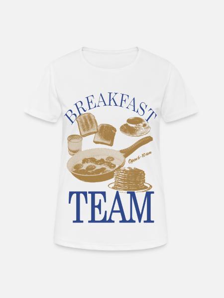 Breakfast Team – Retro Breakfast Motif - Women's Breathable T-Shirt - white