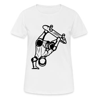 Skateboarder - Frauen T-Shirt atmungsaktiv - Weiß - Vorne - AI Model Female 172 dark (172cm)