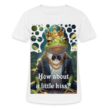 Frog King Prince Charming Kiss Frog Prince - Women's Breathable T-Shirt - white - Front - AI Model Female 172 dark (172cm)