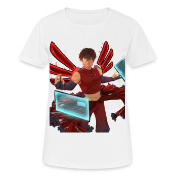 Cyberpunk - T-shirt respirant Femme - blanc - Devant - AI Model Female 172 dark (172cm)