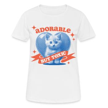 Adorable but Toxic - Frauen T-Shirt atmungsaktiv - Weiß - Vorne - AI Model Female 172 dark (172cm)