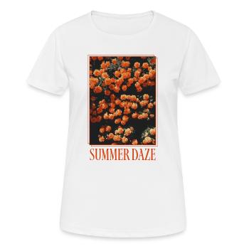 Summer Daze – Blooming Summer Dreams - Women's Breathable T-Shirt - white - Front - AI Model Female 172 dark (172cm)