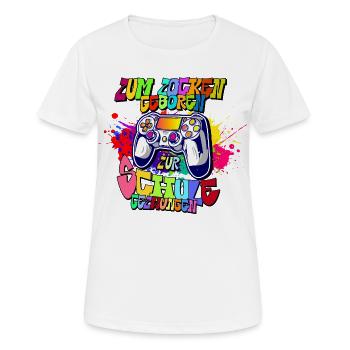 Graffiti Controller Neonfarben progamer - Frauen T-Shirt atmungsaktiv - Weiß - Vorne - AI Model Female 172 dark (172cm)
