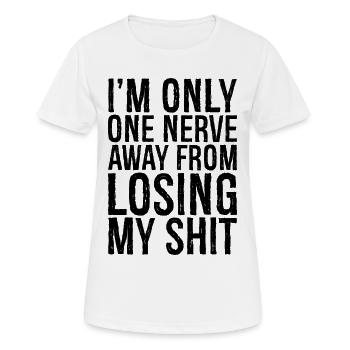 Je ne suis qu’à un de perdre ma chemise - T-shirt respirant Femme - blanc - Devant - AI Model Female 172 dark (172cm)