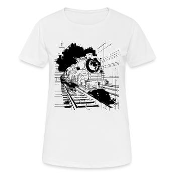 Train - T-shirt respirant Femme - blanc - Devant - AI Model Female 172 dark (172cm)