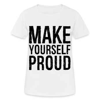 Rendre fier - T-shirt respirant Femme - blanc - Devant - AI Model Female 172 dark (172cm)