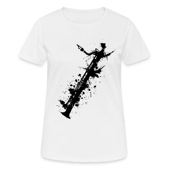 Flöte Graffiti - Frauen T-Shirt atmungsaktiv - Weiß - Vorne - AI Model Female 172 dark (172cm)