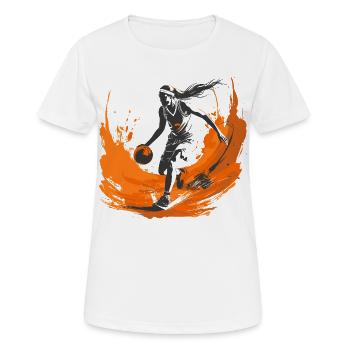 Basketballspielerin - Frauen T-Shirt atmungsaktiv - Weiß - Vorne - AI Model Female 172 dark (172cm)