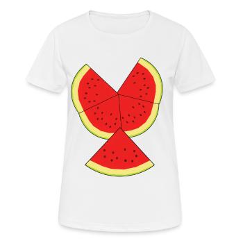 Melon Rafraîchissement d’été Fruit Fruit - T-shirt respirant Femme - blanc - Devant - AI Model Female 172 dark (172cm)