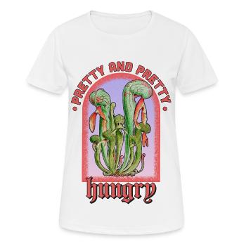 Pretty and Pretty Hungry Plant - Frauen T-Shirt atmungsaktiv - Weiß - Vorne - AI Model Female 172 dark (172cm)