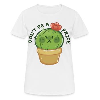 Grumpy Cactus with Message - Women's Breathable T-Shirt - white - Front - AI Model Female 172 dark (172cm)