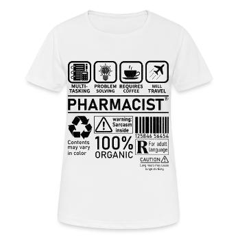 Pharmacist multi tasking problem solving - Frauen T-Shirt atmungsaktiv - Weiß - Vorne - AI Model Female 172 dark (172cm)