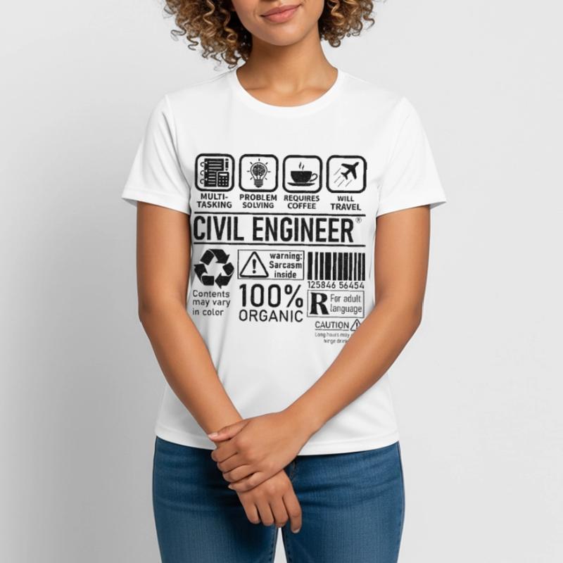 Civil Engineer multi tasking problem solving Frauen T-Shirt atmungsaktiv