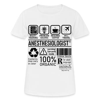 Anesthesiologist multi tasking problem solving - Frauen T-Shirt atmungsaktiv - Weiß - Vorne - AI Model Female 172 dark (172cm)