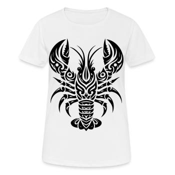 Homard Tribal - T-shirt respirant Femme - blanc - Devant - AI Model Female 172 dark (172cm)