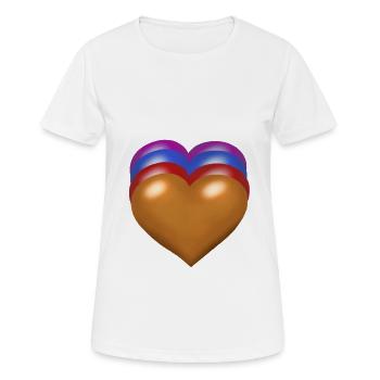 Herz Herzen herzlich - Frauen T-Shirt atmungsaktiv - Weiß - Vorne - AI Model Female 172 dark (172cm)