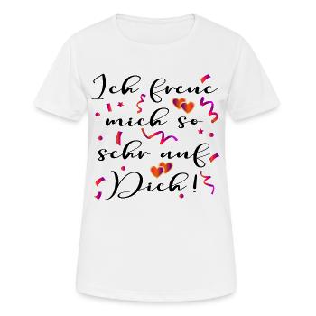 VORFREUDE BEZIEHUNG PARTNERSCHAFT - Frauen T-Shirt atmungsaktiv - Weiß - Vorne - AI Model Female 172 dark (172cm)
