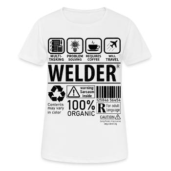 Welder multi tasking problem solving requires - Frauen T-Shirt atmungsaktiv - Weiß - Vorne - AI Model Female 172 dark (172cm)