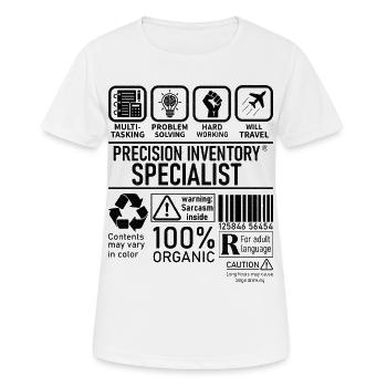Precision Inventory Specialist multi tasking - Frauen T-Shirt atmungsaktiv - Weiß - Vorne - AI Model Female 172 dark (172cm)