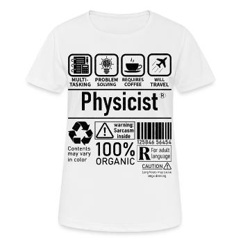 Physicist Specialist multi tasking problem solving - Frauen T-Shirt atmungsaktiv - Weiß - Vorne - AI Model Female 172 dark (172cm)