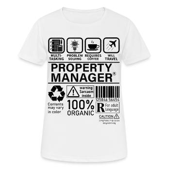 Résolution de problèmes multitâches de gestionnaire immobilier - T-shirt respirant Femme - blanc - Devant - AI Model Female 172 dark (172cm)