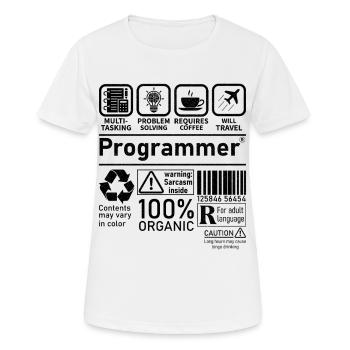 Programmer multi tasking problem solving requires - Frauen T-Shirt atmungsaktiv - Weiß - Vorne - AI Model Female 172 dark (172cm)