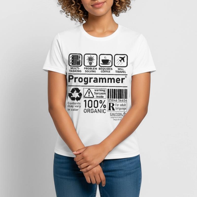 Programmeur multitâche, la résolution de problèmes nécessite T-shirt respirant Femme