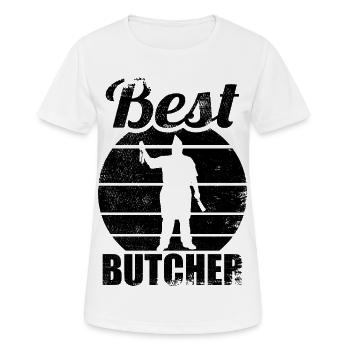 Metzger - Frauen T-Shirt atmungsaktiv - Weiß - Vorne - AI Model Female 172 dark (172cm)