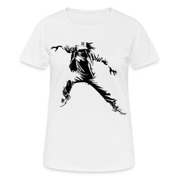 Breakdancing - Women's Breathable T-Shirt - white - Front - AI Model Female 172 dark (172cm)