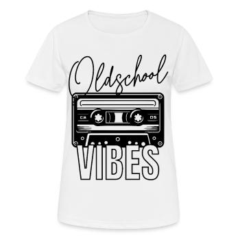 Oldschool Vibes Audio Cassette - T-shirt respirant Femme - blanc - Devant - AI Model Female 172 dark (172cm)