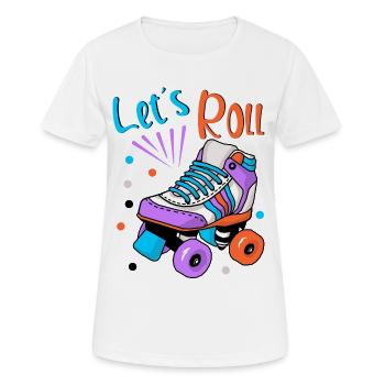Patineur à roulettes - T-shirt respirant Femme - blanc - Devant - AI Model Female 172 dark (172cm)