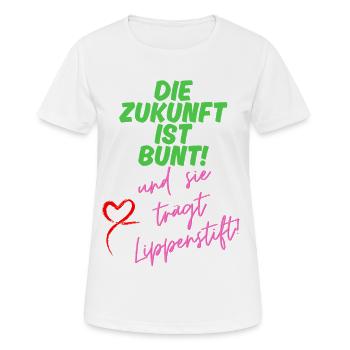 Zukunft - Frauen T-Shirt atmungsaktiv - Weiß - Vorne - AI Model Female 172 dark (172cm)