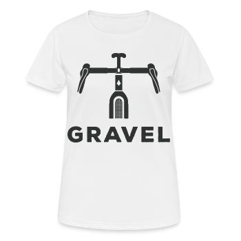 Graphique de vélo de gravier - T-shirt respirant Femme - blanc - Devant - AI Model Female 172 dark (172cm)