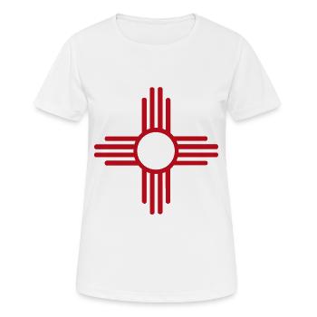 Symbole Zia - T-shirt respirant Femme - blanc - Devant - AI Model Female 172 dark (172cm)