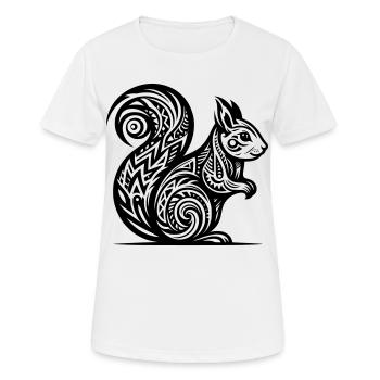 Écureuil tribal - T-shirt respirant Femme - blanc - Devant - AI Model Female 172 dark (172cm)