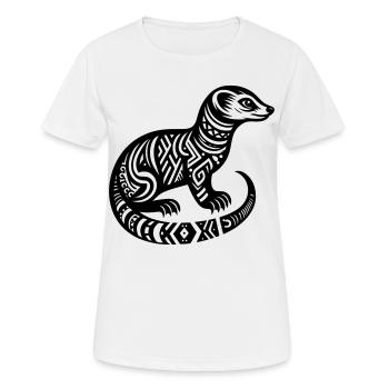 Mangouste tribale - T-shirt respirant Femme - blanc - Devant - AI Model Female 172 dark (172cm)