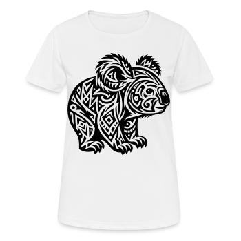 Koala tribal - T-shirt respirant Femme - blanc - Devant - AI Model Female 172 dark (172cm)