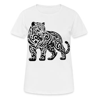 Jaguar tribal - T-shirt respirant Femme - blanc - Devant - AI Model Female 172 dark (172cm)