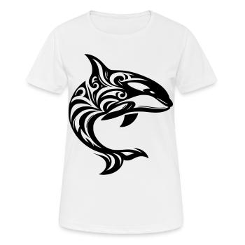 Orque tribal - T-shirt respirant Femme - blanc - Devant - AI Model Female 172 dark (172cm)