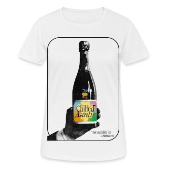 Chilled Auntie Pop-Art Bottle - Frauen T-Shirt atmungsaktiv - Weiß - Vorne - AI Model Female 172 dark (172cm)